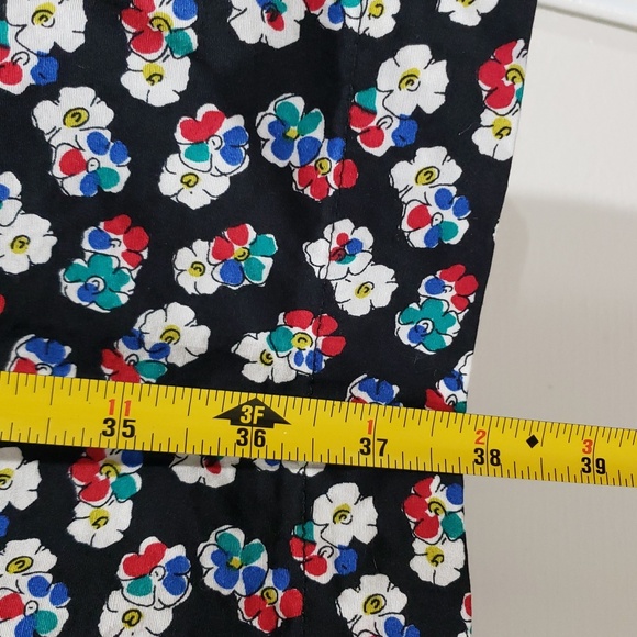 Boden Black Long Sleeve Dress Size 14R Smocked Neck and Sleeve Pockets Floral - Picture 11 of 15